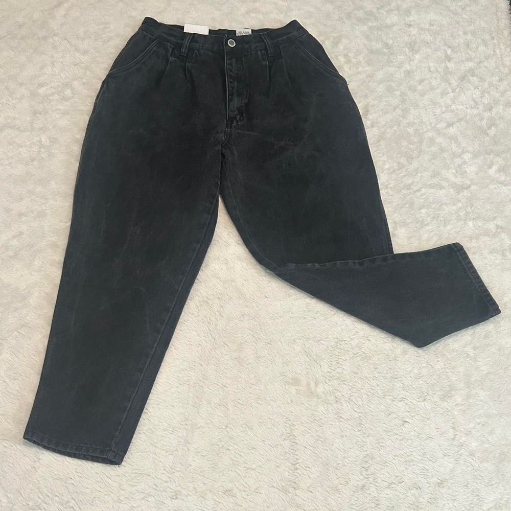 Bill Blass Vintage Black Pleated Denim